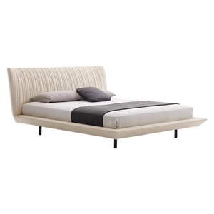 Moderner Designer Doppel hochzeits bett Cremefarbenes hängendes Leder Freihand Space <span class=keywords><strong>King</strong></span> für High-End-Haupt schlafzimmer Kara Hochzeit - Product Image 5