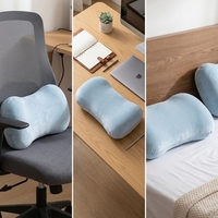 Coussin de soutien ergonomique en mousse à mémoire de forme à rebond lent pour le cou et la tête, personnalisable en usine YUE RISE, idéal pour la sieste à l'hôtel ou au bureau