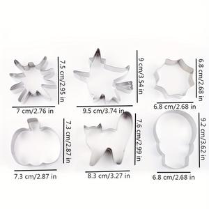 Christmas Eco-Friendly Stainless Steel Cookie Cutter Mold 6-<strong>Piece</strong> Oven Safe Dishwasher Safe DIY <strong>Gingerbread</strong> Man &amp; Snowflake - Product Image 4