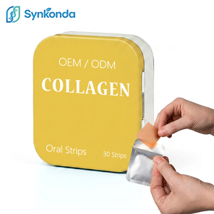 Compléments de collagène en bandes orales à dissolution rapide pour le blanchiment de la peau, la santé des <span class=keywords><strong>cheveux</strong></span> <span class=keywords><strong>et</strong></span> des ongles, complément alimentaire quotidien en bandes orales - Product Image 1