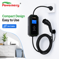 Nouveau chargeur EV portable de type 2 3,5 kW 16A 230V AC pour usage domestique, indice de protection IP67, câble de 5 m, certifié CE TUV RoHS, garantie de 2 ans, maison, garage