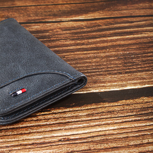 <b>Men's</b> Multifunctional Solid Color <b>Wallet</b> Short Style Coffee Red <b>Black</b> Gray Blue Khaki Pink Light Brown Business Everyday Use - Product Image 1