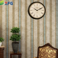 Autocollant mural en pvc à rayures classiques, 1 mètre, style chinois, papier peint de luxe imperméable pour maison, décoration de salon