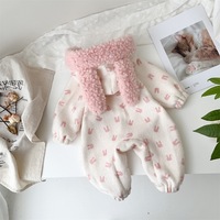 Combinaison intégrale à manches longues pour tout-petits, motif lapin, avec boutons-pression, idéale pour l'hiver (vente en gros)