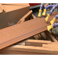 Planches de terrasse en composite Selin Custom Interlock WPC, style moderne, pour extérieur, grain de bois en relief 3D, fabrication chinoise.