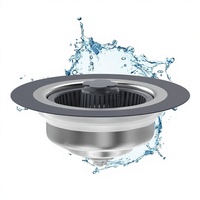 Évier de cuisine en acier inoxydable brossé moderne et simple avec bonde escamotable et panier filtrant pour le lavage de la vaisselle, idéal pour le dropshipping transfrontalier
