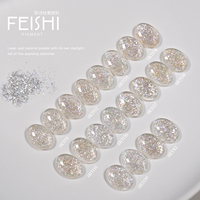 Poudre à ongles de luxe à effet miroir holographique laser, paillettes irisées, pigment pour nail art, vente en gros d'usine, pour salon de manucure et DIY