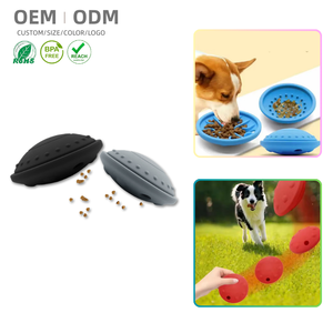 Kişiselleştirilebilir Gıda Sınıfı Güvenli Silikon Modern Köpek ve Kedi Yavaş Besleme Oyuncağı Uçan Disk Küçük Hayvanlar İçin - Product Image 1
