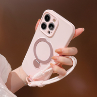 Support pivotant liquide pour coque de téléphone iPhone 17, compatible iPhone 11 12 13 14 15 16, avec cordon magnétique