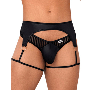 Nuovo Design Perizoma Boxer da Uomo in Cotone Grigio con Fascia Bassa e Cinturini Incrociati Multipli, Sexy e Trendy - Product Image 3