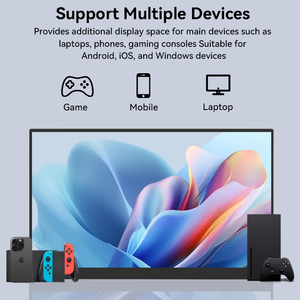 Monitor portátil inalámbrico de 15.6 pulgadas Full HD 1080P con pantalla IPS, puerto Tipo C y HDMI para laptop, teléfono, Switch, PS5, con batería. - Product Image 4