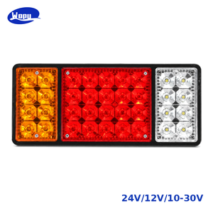 Lanterna Traseira de Caminhão com 140 LEDs, Luz de Parada, Sinal de Freio e Sinal de Direção 12V 24V, Luz Traseira Combinada para Reboque e Peças de Veículos Comerciais - Product Image 1