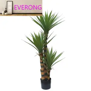 Discount Garden Accessory Plants Plastic Bonsai Tree Preserved artificial plant decor Flameproof Yucca Plant Sisal Dracaena Tree