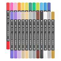 Marqueur acrylique pour adultes, stylo à double embout, pointe fine pour la calligraphie, la peinture et le dessin
