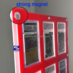 Exhibidor Acrílico Transparente Personalizado SYP con <span class=keywords><strong>9</strong></span> Ranuras, Estuche Magnético para Tarjetas Coleccionables, Diseño de Montaje en Pared, Soporte Acrílico - Product Image 2