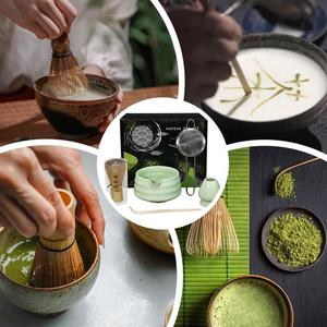 Japanese Matcha Blender Set with Bamboo Whisk Matcha Brush Teaspoon Kiln for Beverage Shop <strong>DIY</strong> Tea-Making Tools - Product Image 4