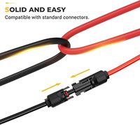 Solarkabel PV-Verbindungskabel 2,5mm² 4mm² 6mm² mit Stecker Schwarz 10 AWG Solarverlängerungskabel