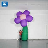Modèle de fleur à thème floral personnalisé Sculpture de fleur debout gonflable publicitaire pour la décoration d'événements