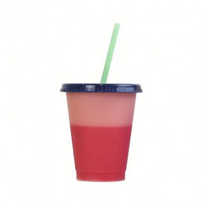 Taza de Té de Plástico PP Transparente, Ecológica, Libre de BPA, con 5 Tapas que Cambian de Color, Recubrimiento Anticorrosión para Agua Hirviendo - Product Image 3