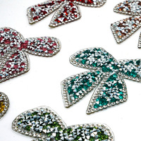 6cm taille fantaisie coloré décoratif strass arc Patch Applique pour étui de téléphone portable