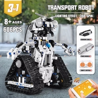 Mould King 15046 3 en 1 modelo MOC ladrillos Robot bloque de construcción técnico niños Diy App Control remoto Transbot Robot