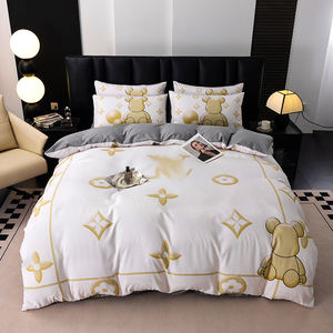 Set Sprei Katun Mewah 100% Microfiber Desain D Sarung Bantal Karakter Pola Tempat Tidur untuk Penggunaan di Rumah Pilihan <span class=keywords><strong>3</strong></span> 4 Pcs - Product Image 3
