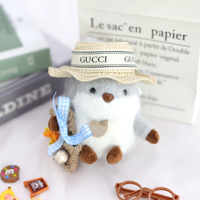 Porte-clés pendentif écureuil en peluche doux et mignon Jandudu fait main, 10 cm, rembourré en coton PP, jouet unisexe pour fêtes