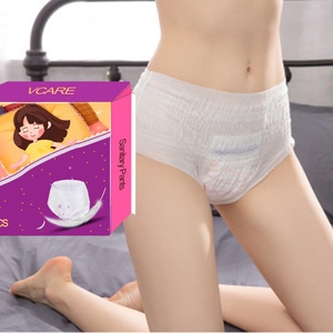 Pañales Desechables para Adultos, Pantalones Sanitarios de Algodón con Alas Protectoras Contra Fugas, Súper Absorbentes, para el Periodo Menstrual, para Mujeres y Niñas - Product Image 2