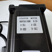 Motor Stepper DC hibrida Nema34 118mm, 6A 1.8 derajat 2 fase dengan rem 8,5 nm 48V DC 14mm poros 86BYGH118BM
