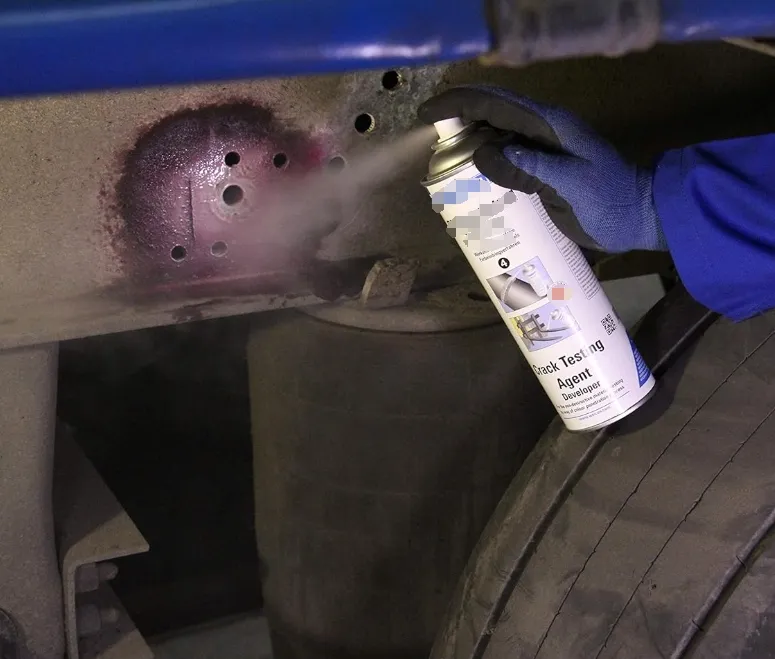 Çatlak ve kusurları test ajan temizleyici Penetrant ve geliştirici dahil olmak üzere 3 parçalı Set set