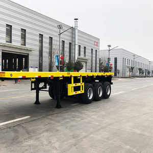 Nuevos remolques de acero de semirremolque plano de servicio pesado de 40/50 toneladas para transporte de contenedores de 20/40/45 pies - Product Image 2
