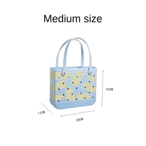 Sac fourre-tout décontracté imperméable à grande capacité à deux poignées de style vacances EVA - Sac de plage en maille respirante pour l'été et les voyages - Product Image 5