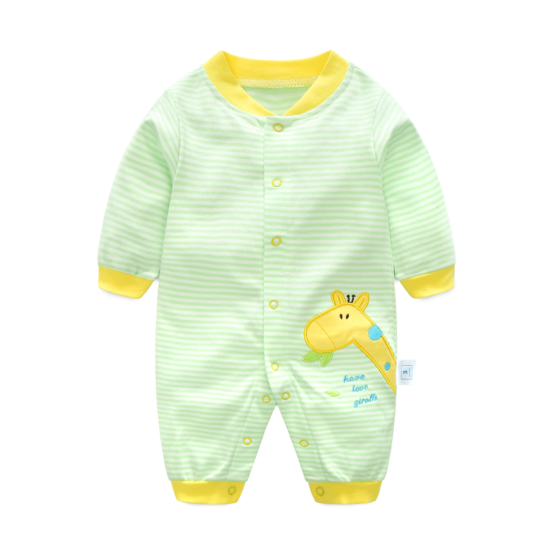 Green striped deer long sleeve