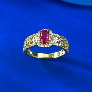 Nuevo anillo <span class=keywords><strong>de</strong></span> juego <span class=keywords><strong>de</strong></span> oro rojo <span class=keywords><strong>sangre</strong></span> <span class=keywords><strong>de</strong></span> Paloma elíptica S925 plata 4*6, versátil para uso diario, joyería <span class=keywords><strong>de</strong></span> <span class=keywords><strong>boda</strong></span> <span class=keywords><strong>de</strong></span> <span class=keywords><strong>Libro</strong></span> rojo pequeño - Product Image 4