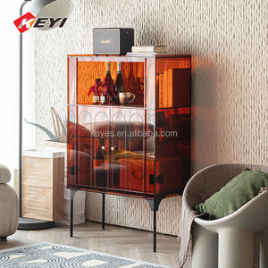 Armoire autoportante à portes coulissantes en acrylique pour couloir et entrée <span class=keywords><strong>Buffet</strong></span> de rangement pour le salon-Présentoirs - Product Image 4