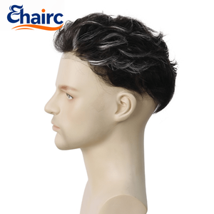 ระบบ<span class=keywords><strong>ผม</strong></span><span class=keywords><strong>ผู้ชาย</strong></span>สีขาวไฮไลท์ 0.06 มม. ทำจากผมมนุษย์ 100% แบบผูกปม ให้ลุคธรรมชาติสำหรับ<span class=keywords><strong>ผู้ชาย</strong></span> - Product Image 3