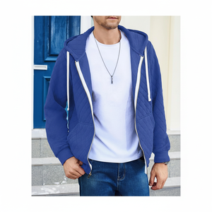 2025 hommes décontracté sweat à capuche zippé à manches longues veste matelassée manteau - Product Image 1