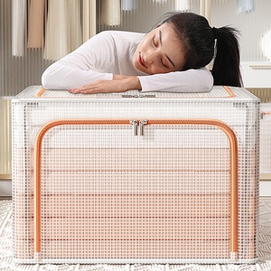 Rõ Ràng Ngoài Trời Cắm Trại Container Hộp Có Thể Gập Lại Xe Đóng Mở Trong Suốt Đa Chức Năng Gấp Quần Áo PVC Lưu Trữ Hộp Bin - Product Image 3