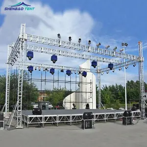Concert stage music scene lighting dj truss stage structure alluminio mobile dj lighting truss TRUSS DISPLAY