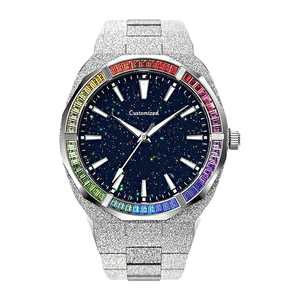 Simple Colorful rainbow Diamond Luminous Men's Quartz Watch - Product Image 2