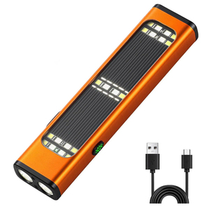 Linterna Plana Solar Recargable Alecter Solar de 100 Lúmenes, LED Multifuncional Táctica EDC, 7 Modos, Resistente al Agua IP65 - Product Image 1