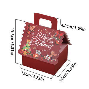 Dropshipping Shopify <b>Christmas</b> Gingerbread House Candy <b>Box</b> With Resealable Closure For Nougat Chocolate Cookies - Product Image 2