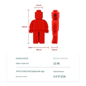 Robot bébé bâton de meulage Silicone souple de qualité alimentaire blocs de construction gomme morsure collier à mâcher produit en <span class=keywords><strong>caoutchouc</strong></span> - Product Image 2