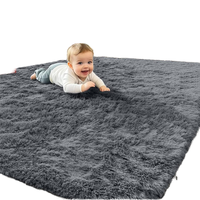 Esthétique Tapis de chevet intérieur doux et pelucheux pour enfants Chambre à coucher Salon Machine Tapis