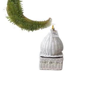 ที่เก็บเสื้อผ้าหญ้าทะเลทรงกลมหรูหราพร้อมฝาปิดสไตล์โบฮีเมียนความจุ10-20L เป็นมิตรกับสิ่งแวดล้อมสำหรับการเฉลิมฉลอง Eid Mubarak - Product Image 1