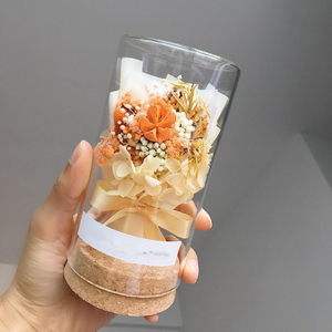 Manufacturers Wholesale Wishing Bottle <strong>Dried</strong> <strong>Flowers</strong> Eternal Life Bouquet <strong>Mini</strong> Glass Cover Cork Wedding Mother's Day Halloween - Product Image 2