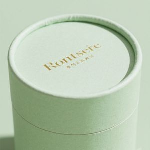 Custom Self-Erecting Cylinder Kraft <b>Paper</b> Lip Balm & Deodorant <b>Packaging</b> Gift Box - Product Image 3