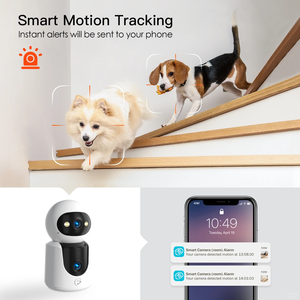 Cámara para Bebés WiFi de 6MP con Doble Lente y 360° °   Cámara IP de Seguridad para el Hogar PTZ, Seguimiento Inteligente de Movimiento, Visión Nocturna, Audio Bidireccional, Monitoreo Remoto - Product Image 3