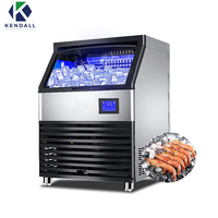Machine à glaçons industrielle en acier inoxydable avec système de refroidissement par eau, haute productivité, 220V/380V