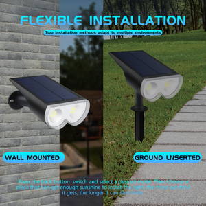 Projecteur de paysage solaire de qualité supérieure blanc chaud lampes de jardin solaires extérieur étanche led appliques murales extérieures pour jardin - Product Image 4